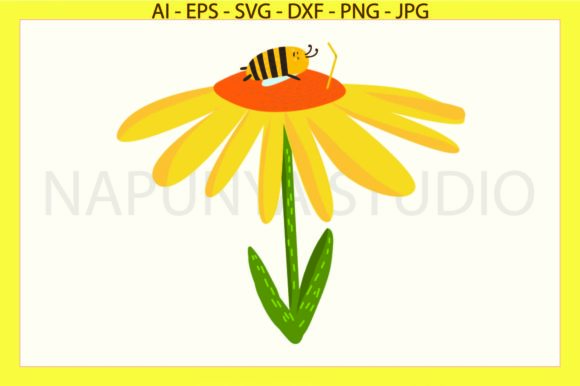 Bee Sunflowers Floral Animals Svg: A Versatile Design