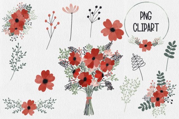 Bright Floral Bouquet Clipart Flowers: A Versatile Tool for Creative Projects