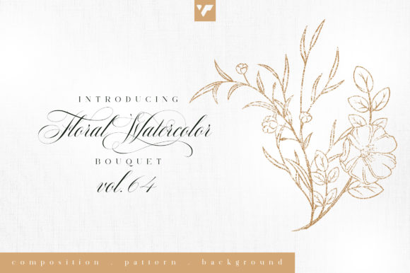 Discover the Beauty of Floral Watercolor Bouquet Vol64
