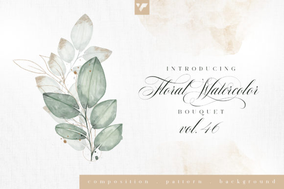 Discover the Elegance of Floral Watercolor Bouquet Vol46