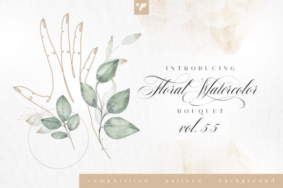 Discover the Elegance of Floral Watercolor Bouquet Vol55