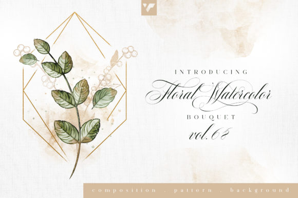 Discover the Elegance of Floral Watercolor Bouquet Vol68