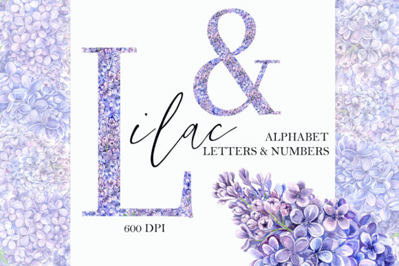Discover the Elegance of Lilac Floral Alphabet