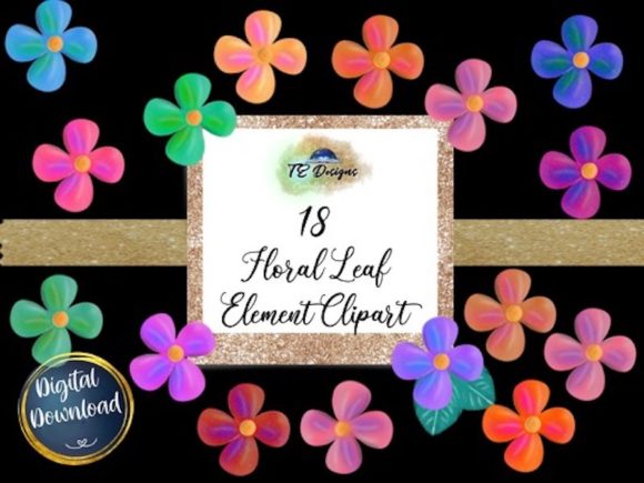 Enhance Your Creative Projects with Flowers and Leaf Floral Clipart Elements