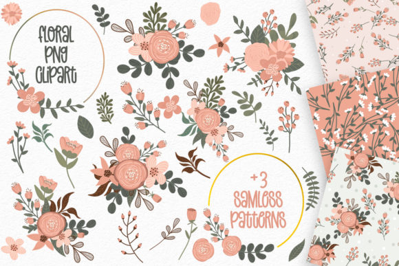 Explore the Beauty of Pink Floral Clipart