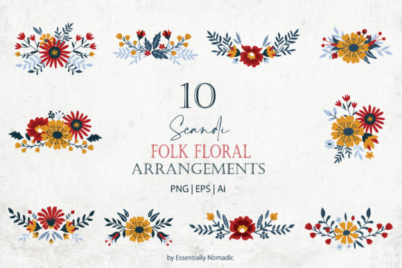 Exploring the Versatility of Scandinavian Folk Floral Bouquet Clipart
