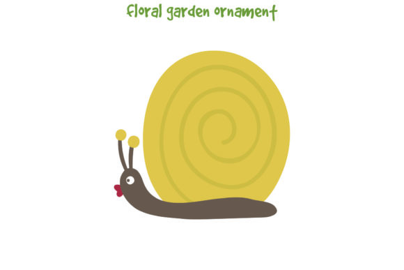 Floral Flower Garden - Snail: A Versatile and Charming Design Asset