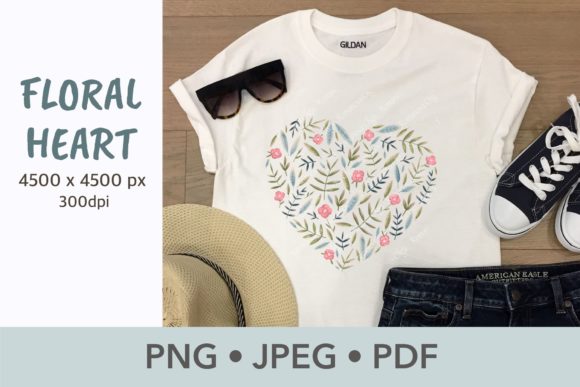 Floral Heart Spring Sublimation: A Perfect Addition to Your Creative Projects