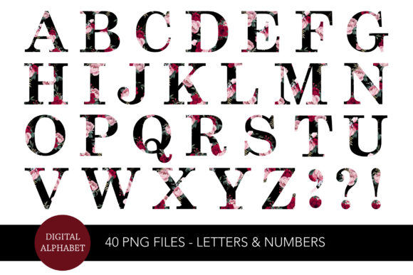 Floral Letters and Numbers Clip Art: A Beautiful Set for Your Digital Design Needs