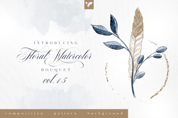 Floral Watercolor Bouquet Vol15: A Versatile and Custom-Created Design Resource