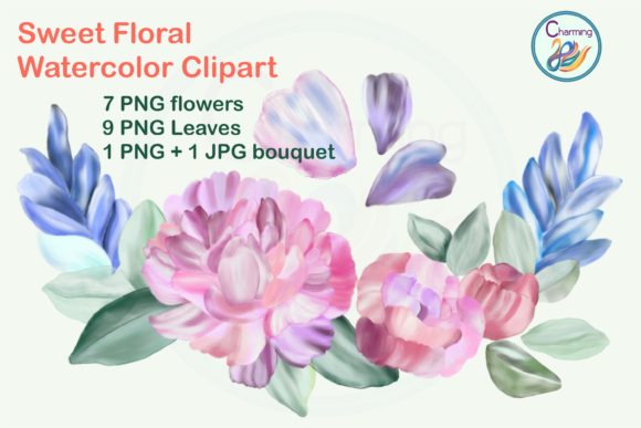 Sweet Floral Watercolor Clipart Set: A Versatile Tool for Creative Projects