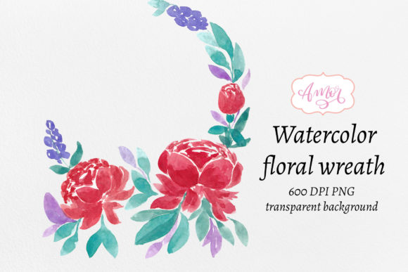 WatercolorrRed Floral Wreath: A Versatile and Elegant Design for Your Creative Projects